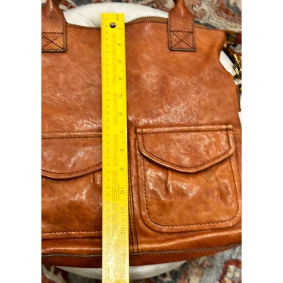 Vintage FOSSIL Crossbody Convertible Bag Purse Messenger Leather Key Zipper - Picture 15 of 16